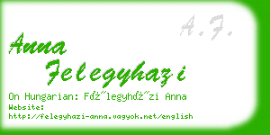 anna felegyhazi business card